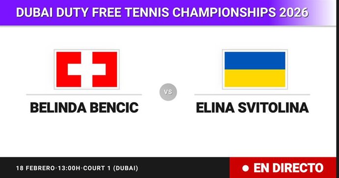 Belinda Bencic - Elina Svitolina: resumen y estadísticas del partido de Octavos de final de Dubai Duty Free Tennis Championships