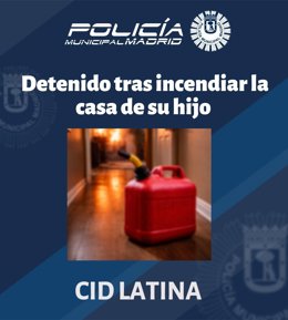 Detenido en Latina por incendiar la vivienda de su hijo