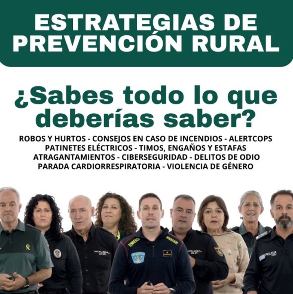 Cartel de la campaña de estrategias de prevención rural que ha puesto en marcha la Diputación de Cáceres y la UEx