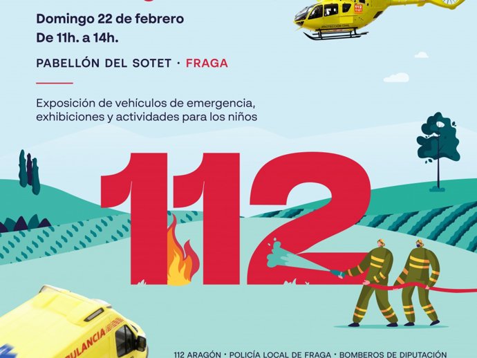 El Día Europeo del 112 se celebrará en Fraga este domingo con varias actividades.