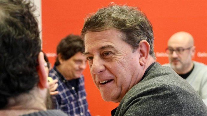 El secretario xeral del PSdeG, José Ramón Gómez Besteiro, en el desayuno informativo