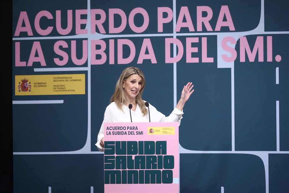 La vicepresidenta segunda y ministra de Trabajo y Economía Social, Yolanda Díaz