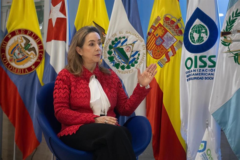 La secretaria de OISS, Gina Magnolia Riaño Barón, durante una entrevista para Europa Press, a 12 de febrero de 2026, en Madrid (España).