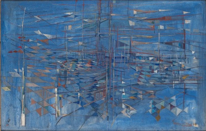 Fête vénitienne (Veneziako jaia), 1949, obra de Maria Helena Vieira da Silva