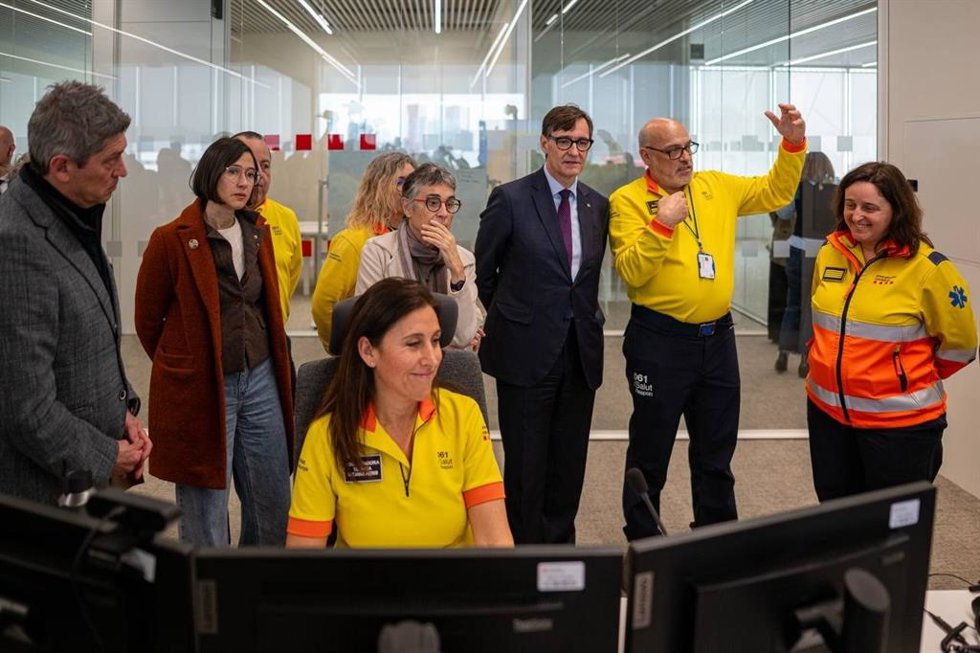 El presidente de la Generalitat, Salvador Illa, en la inauguración del nuevo Espai SEM Granvia