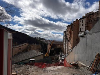 Obras de los remontes al Casco de Cuenca.