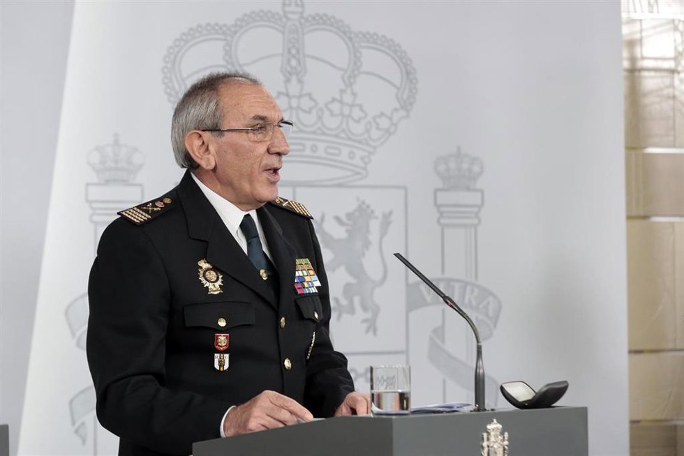 Archivo - El DAO de la Policía, José Ángel González, durante la rueda de prensa convocada tras la reunión del Comité Técnico de Gestión del COVID-19 en el día 37 del estado de alarma decretado por la crisis del coronavirus, en Madrid (España), a 20 de a