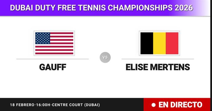 Coco Gauff - Elise Mertens: resumen y estadísticas del partido de Octavos de final de Dubai Duty Free Tennis Championships