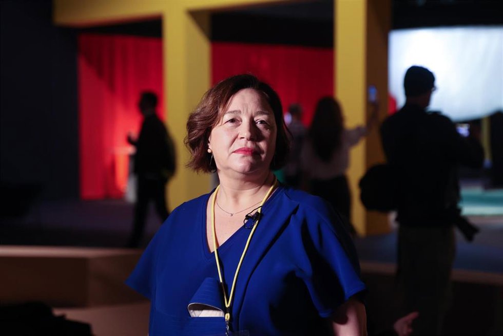 Archivo - La directora de la feria de ARCO, Maribel López, posa durante el día de la inauguración de ARCO, en Feria de Madrid IFEMA de Madrid, a 22 de febrero de 2023, en Madrid (España). ARCO es la Feria Internacional de Arte Contemporáneo de España, u