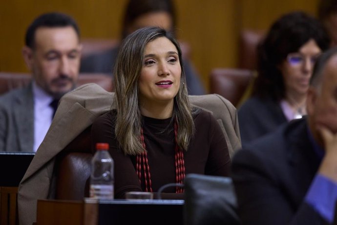 La portavoz del Grupo Socialista en el Parlamento andaluz, María Márquez, en una foto de archivo.