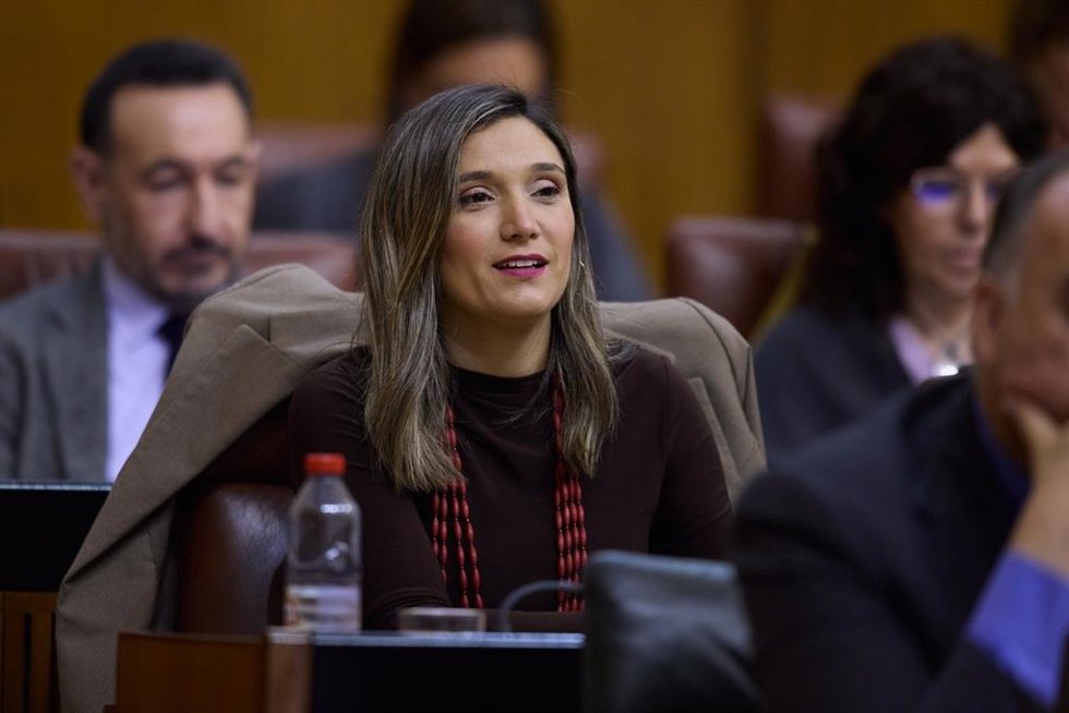La portavoz del Grupo Socialista en el Parlamento andaluz, María Márquez, en una foto de archivo.