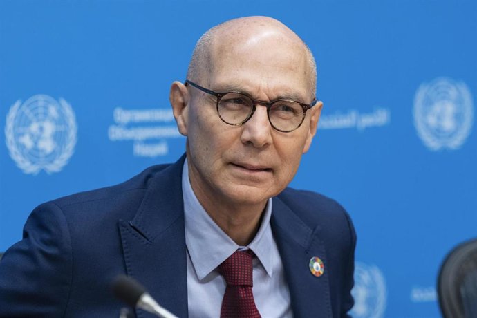 Archivo - El Alto Comisionado de la ONU para los Derechos Humanos, Volker Turk, durante una rueda de prensa en Nueva York, Estados Unidos, en octubre de 2024 (archivo)