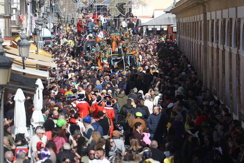 Imágenes del Carrusel de Coros del Carnaval de Cádiz. A 15 de febrero de 2026 en Cádiz, Andalucía (España). ARCHIVO.