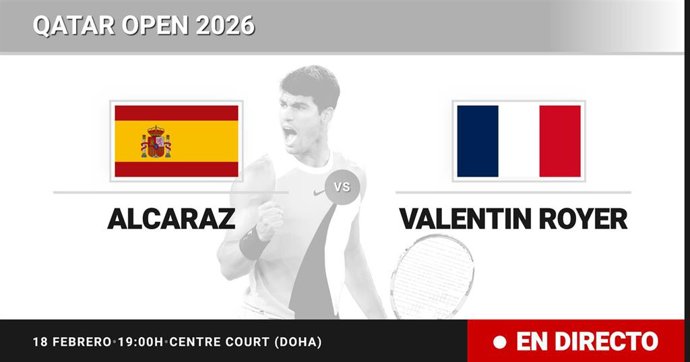 Carlos Alcaraz - Valentin Royer: resumen y estadísticas del partido de Octavos de final de Qatar Open