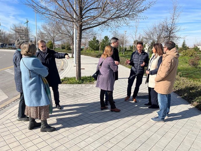 Visita del PSOE al Parque de la Cooperación