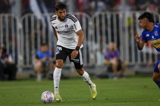 Futbol, Colo Colo vs Everton. Fecha 2, Liga de Primera 2026. El jugador de Colo Colo Jeyson Rojas es fotografiado durante el partido de primera division contra Everton disputado en el estadio Monumental de Santiago, Chile. 07/02/2026 Andres