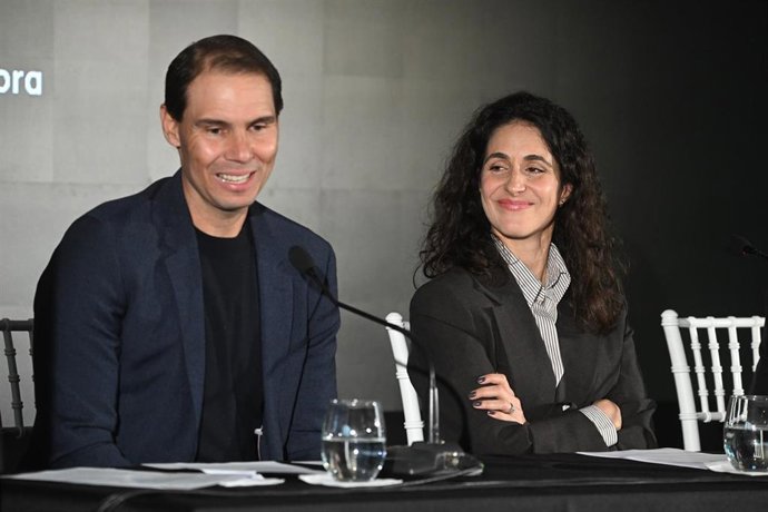 El extenista Rafa Nadal y María Francisca Perelló, directora de la Fundación Rafa Nadal.