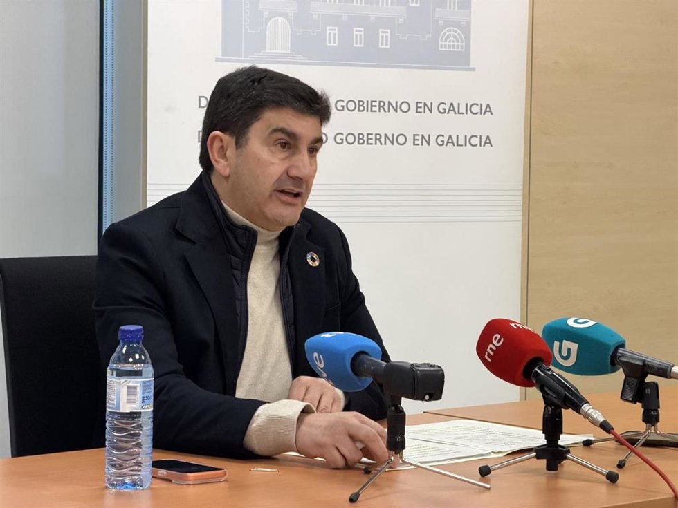 El delegado del Gobierno, Pedro Blanco, en una rueda de prensa. Foto de archivo.