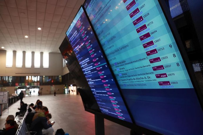 Imagen del vestíbulo de la estación de Santa Justa de Sevilla. 