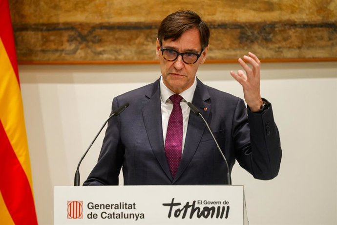 El president de la Generalitat, Salvador Illa, en una imatge d'arxiu a Barcelona, Catalunya (Espanya).