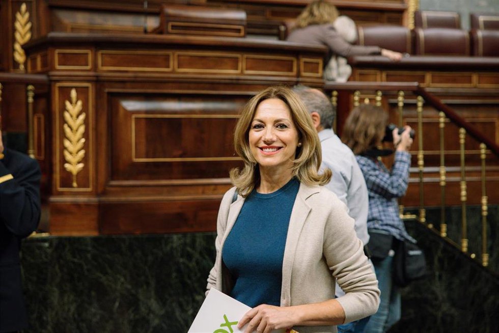 Archivo - La diputada de Vox en el Congreso por Sevilla, Reyes Romero.
