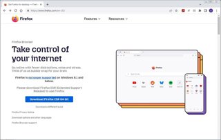 Fin del soporte de Firefox en Windows 8.