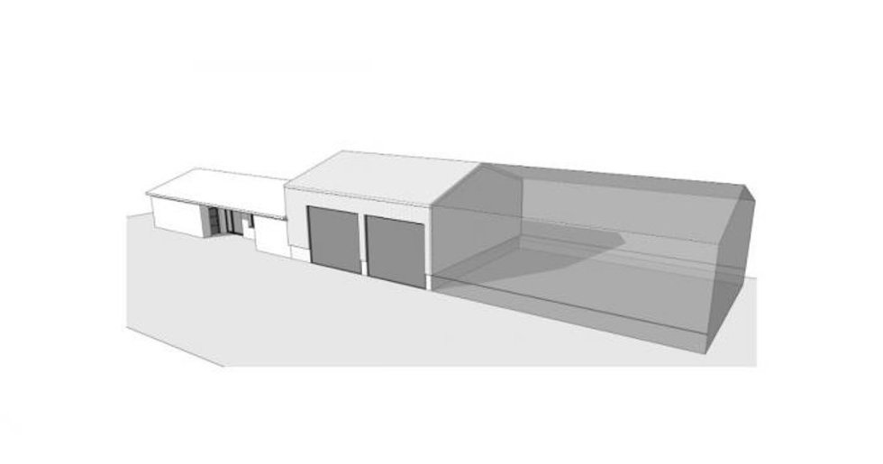 Croquis en 3D de la nueva base de Ayerbe (Huesca).
