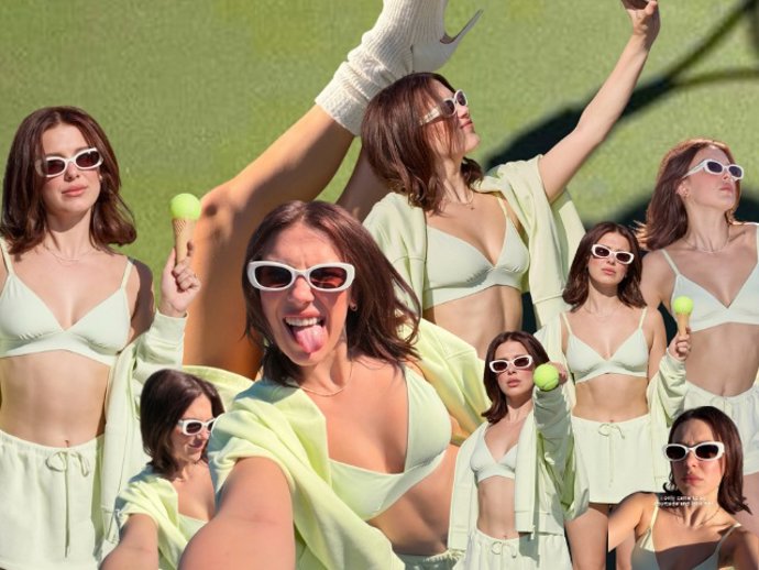 Millie Bobby Brow en el shotting de su nueva colección