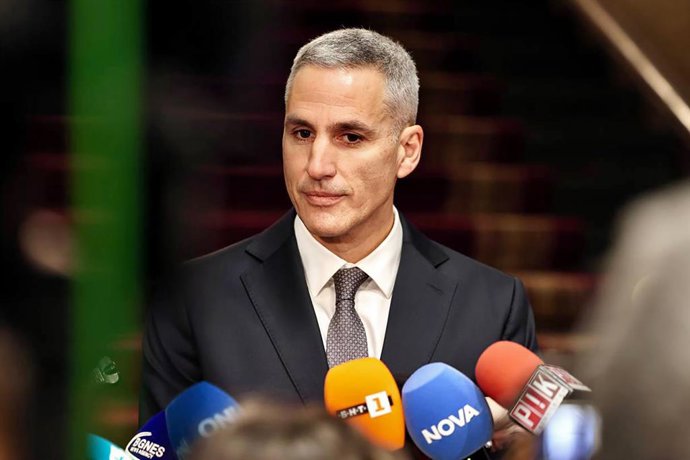 BULGARIA, SOFIA - FEBRUARY 12, 2026: Bulgarian National Bank Deputy Governor Andrey Gyurov, a candidate for caretaker prime minister of Bulgaria
