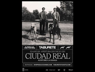 Cartel del concierto de Taburete.