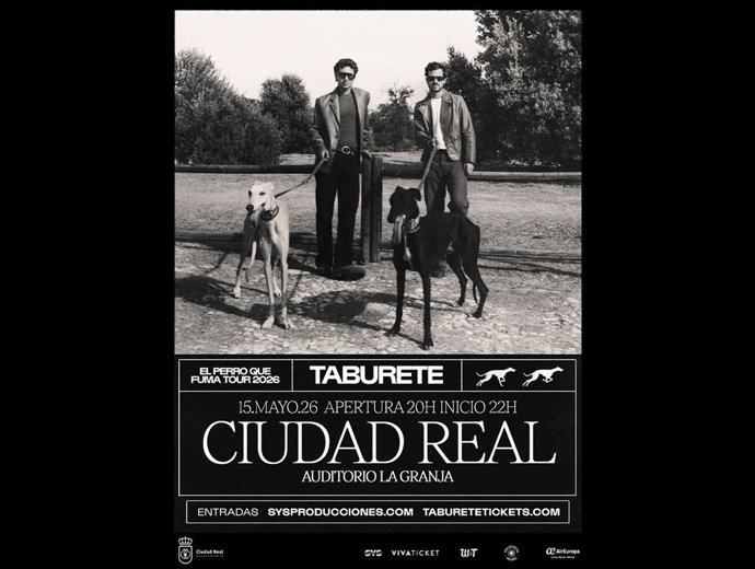 Cartel del concierto de Taburete.