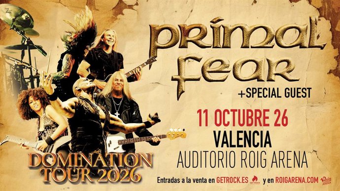 El power metal de Primal Fear invadirá el Auditorio Roig Arena el 11 de octubre con su "sonido demoledor"