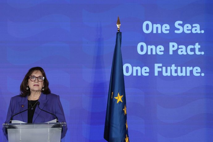 Archivo - Arquivo - A comissária da CE para o Mediterrâneo, Dubravka uica, durante a reunião ministerial do Fórum Regional da União para o Mediterrâneo (UpM), em 28 de novembro de 2025, em Barcelona, Catalunha (Espanha). Este encontro é convocado com a i