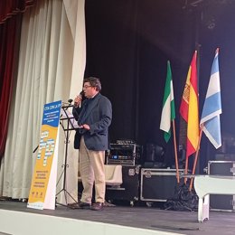 El delegado territorial de Desarrollo Educativo y Formación Profesional y de Universidad, Investigación e Innovación en Cádiz, José Ángel Aparicio, en la inauguración del encuentro 'Cita con la FP' celebrado en Jerez.