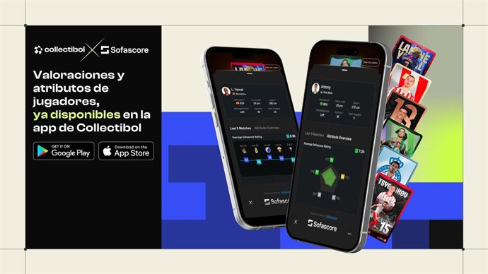 Vista de la app Collectibol