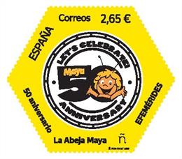 Correos emite un sello que conmemora el 50 aniversario 'La Abeja Maya', la serie estrenada en TVE en 1978
