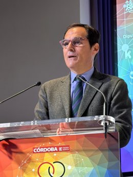 Nieto, durante su intervención en el Foro Municipalista Provincial, organizado por 'Diario Córdoba'.