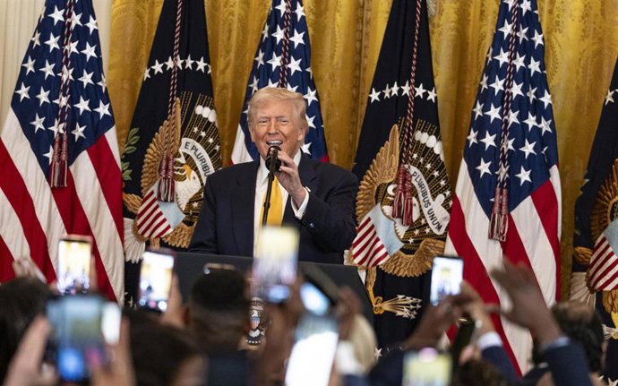 El presidente de Estados Unidos, Donald Trump, en un reciente acto en la Casa Blanca. 