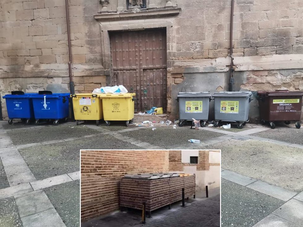 PR+ Riojan@s propone integrar los contenedores en el casco histórico de Calahorra mediante cerramientos estéticos