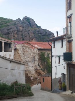 Avanza el plan de consolidación de la Iglesia de la Asunción de Viguera cuando se cumple un año de la caída de su torre