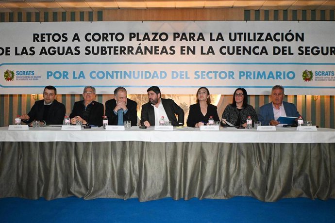 Asamblea abierta del Sindicato Central de Regantes del Acueducto Tajo-Segura (Scrats), celebrada en Jumilla bajo el título 'Retos a corto plazo para la utilización de las aguas subterráneas en la cuenca del Segura'