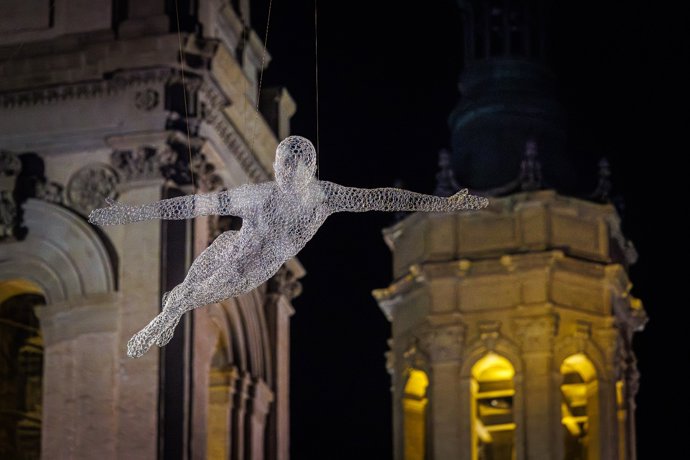 Una de las creaciones lumínicas del Zaragoza Luce