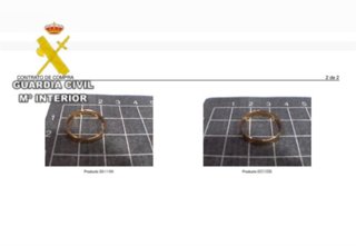 Anillos robados por la investigada.