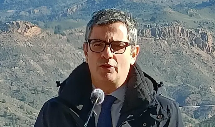 El ministro de la Presidencia, Justicia y Relaciones con las Cortes, Félix Bolaños, en el Parador de Lorca - EUROPA PRESS