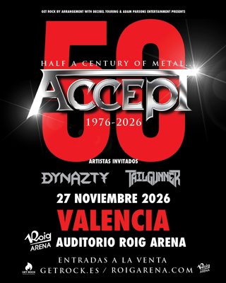 La històrica banda alemanya de heavy metall Accept actuarà el 27 de novembre en l'Auditori Roig Arena