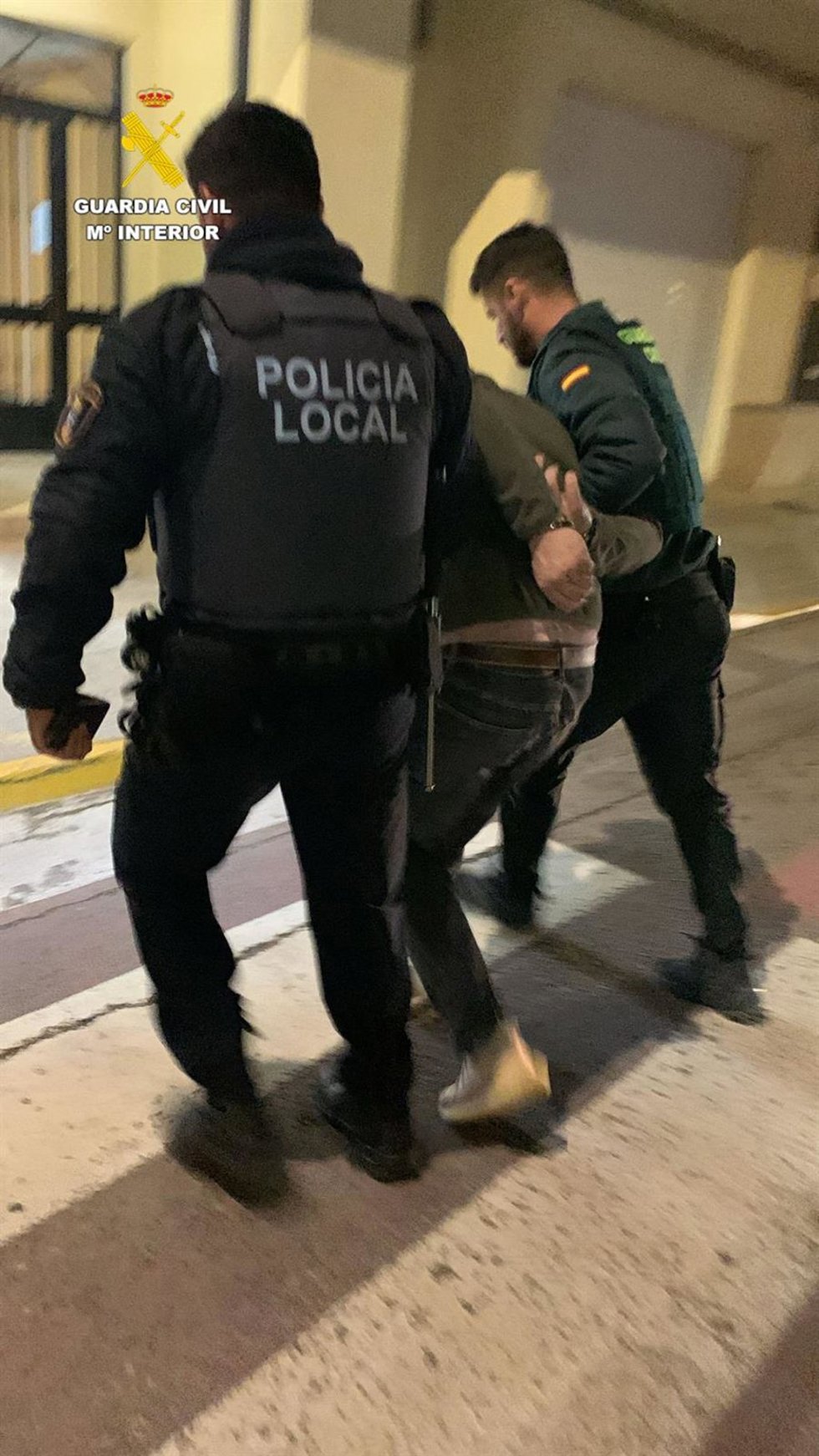 Uno de los detenidos en la operación