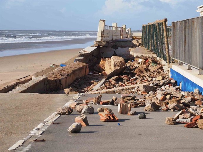 Daños en Isla Cristina por los temporales.