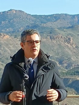 El ministro de la Presidencia, Justicia y Relaciones con las Cortes, Félix Bolaños, en el Parador de Lorca