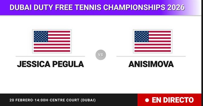 Jessica Pegula - Amanda Anisimova: resumen y estadísticas del partido de Semifinal de Dubai Duty Free Tennis Championships