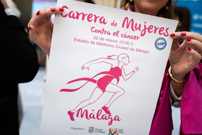 Cartel de la Carrera Mujeres contra el Cáncer Ciudad de Málaga